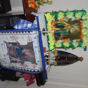 Altar para a bandeira de São Pedro na casa de seu mordomo. 06 de julho de 2019