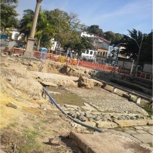 Obras de escavação do Cais do Valongo, abril de 2011