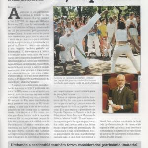 Reconhecimento da Capoeira como Patrimônio Cultural do RJ - 2009