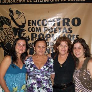 Com Daniel del Giudice, pesquisadora da Biblioteca Nacional e as poetas Dalinha Catunda e Maria Rosário Pinto, ABLC, Santa Teresa, 2011