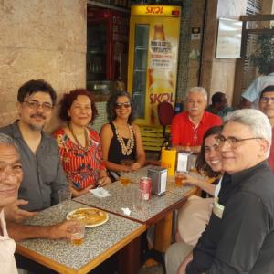 Confraternização com poetas e pesquisadores após o reconhecimento da literatura de cordel como patrimônio cultural do Brasil, 2018