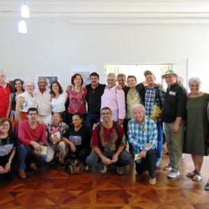 Poetas, pesquisadores e equipe do Cnfcp após a reunião do Conselho Consultivo do Iphan que reconheceu a Literatura de Cordel como Patrimônio Cultural do Brasil, 2018