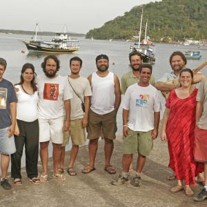 Equipe de registro do Museu Vivo do Fandango, em Cananéia/SP